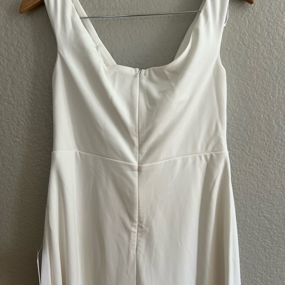 White Off-The-Shoulder Twist-Front Maxi Dress XL - Picture 5 of 8